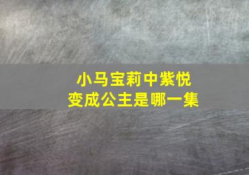 小马宝莉中紫悦变成公主是哪一集