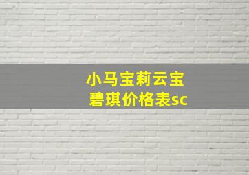 小马宝莉云宝碧琪价格表sc