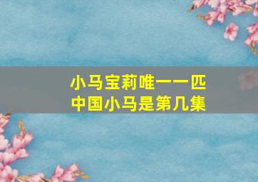 小马宝莉唯一一匹中国小马是第几集