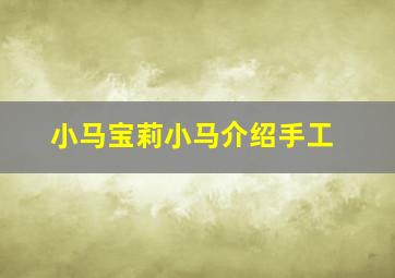 小马宝莉小马介绍手工