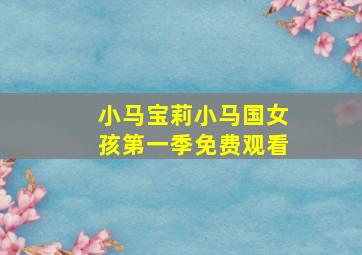 小马宝莉小马国女孩第一季免费观看