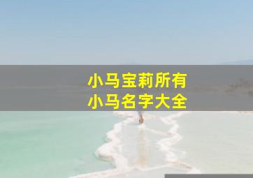 小马宝莉所有小马名字大全