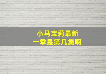 小马宝莉最新一季是第几集啊