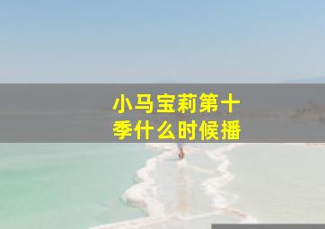 小马宝莉第十季什么时候播