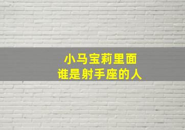 小马宝莉里面谁是射手座的人