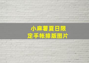 小麻薯夏日限定手帐排版图片