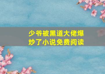 少爷被黑道大佬爆炒了小说免费阅读