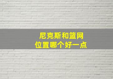 尼克斯和篮网位置哪个好一点