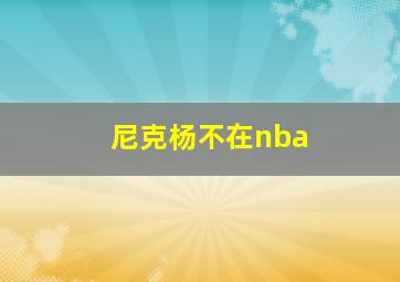 尼克杨不在nba