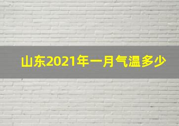 山东2021年一月气温多少