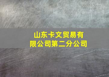 山东卡文贸易有限公司第二分公司