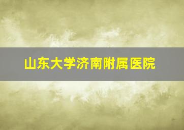 山东大学济南附属医院