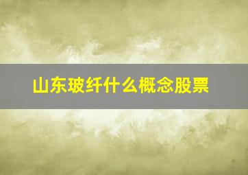 山东玻纤什么概念股票