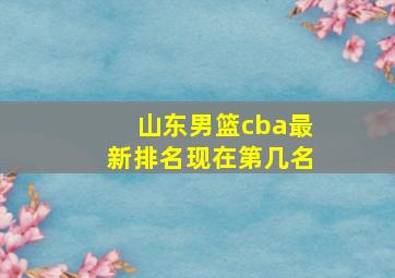 山东男篮cba最新排名现在第几名