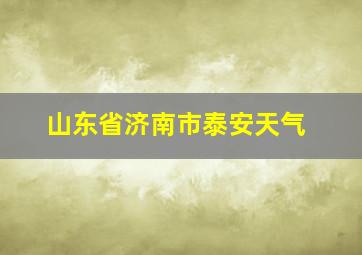 山东省济南市泰安天气