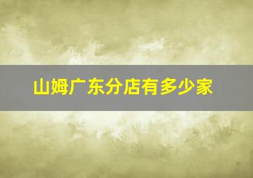 山姆广东分店有多少家