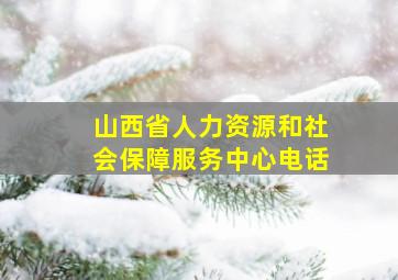 山西省人力资源和社会保障服务中心电话