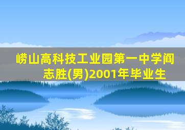 崂山高科技工业园第一中学阎志胜(男)2001年毕业生