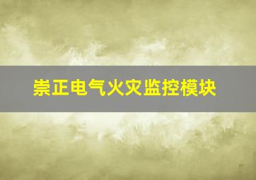 崇正电气火灾监控模块