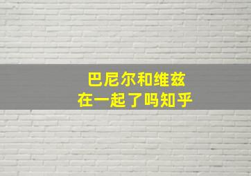 巴尼尔和维兹在一起了吗知乎