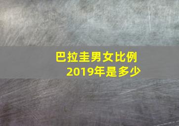 巴拉圭男女比例2019年是多少