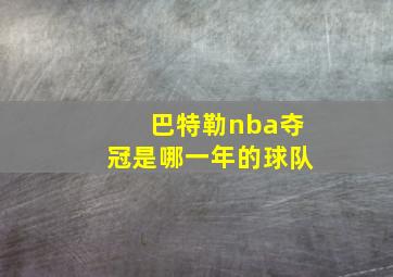 巴特勒nba夺冠是哪一年的球队