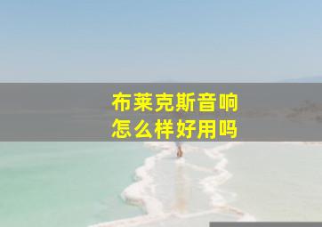 布莱克斯音响怎么样好用吗