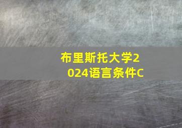 布里斯托大学2024语言条件C