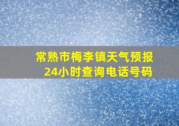 常熟市梅李镇天气预报24小时查询电话号码