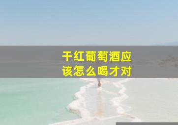 干红葡萄酒应该怎么喝才对