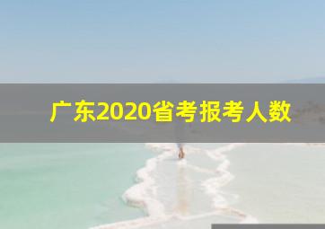 广东2020省考报考人数