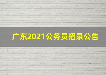 广东2021公务员招录公告