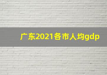 广东2021各市人均gdp