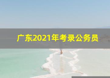 广东2021年考录公务员