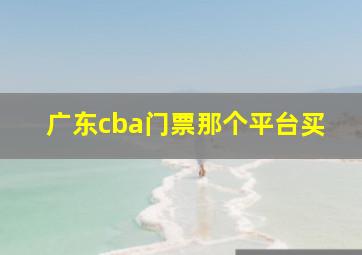 广东cba门票那个平台买