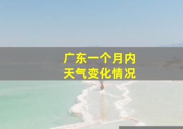 广东一个月内天气变化情况