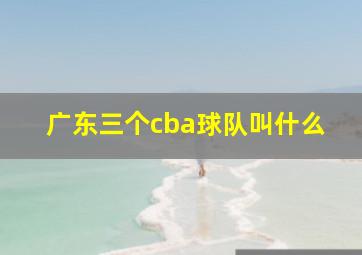 广东三个cba球队叫什么