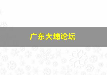 广东大埔论坛