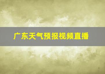 广东天气预报视频直播