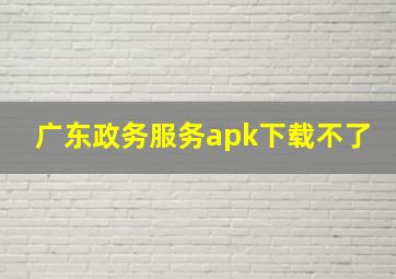 广东政务服务apk下载不了