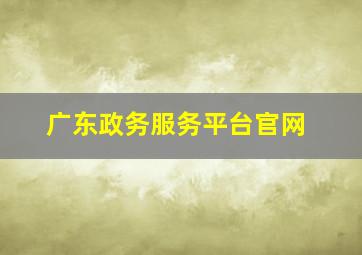 广东政务服务平台官网