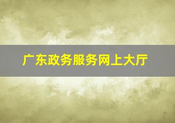 广东政务服务网上大厅