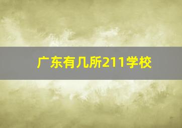 广东有几所211学校