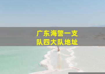 广东海警一支队四大队地址