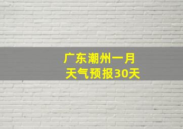 广东潮州一月天气预报30天