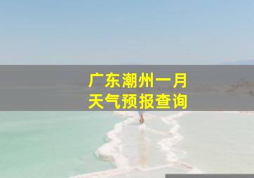 广东潮州一月天气预报查询