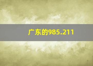 广东的985.211