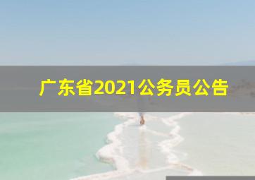 广东省2021公务员公告