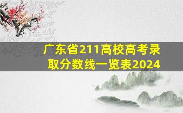 广东省211高校高考录取分数线一览表2024