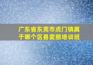 广东省东莞市虎门镇属于哪个区县爱丽培训班